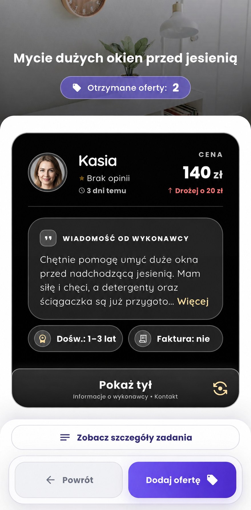 Otrzymana oferta wykonawcy w Giggo